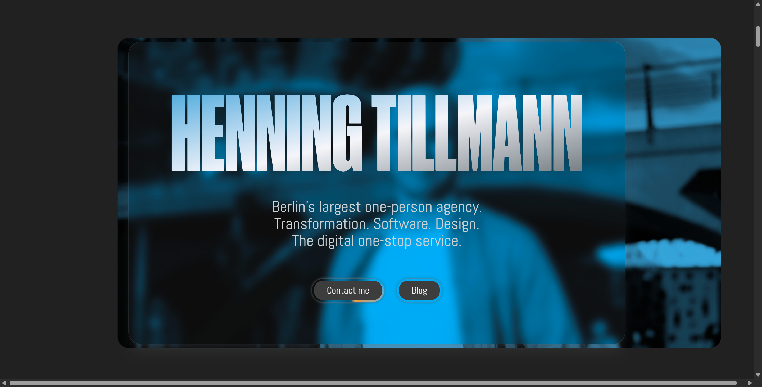 Site internet glassomorphism